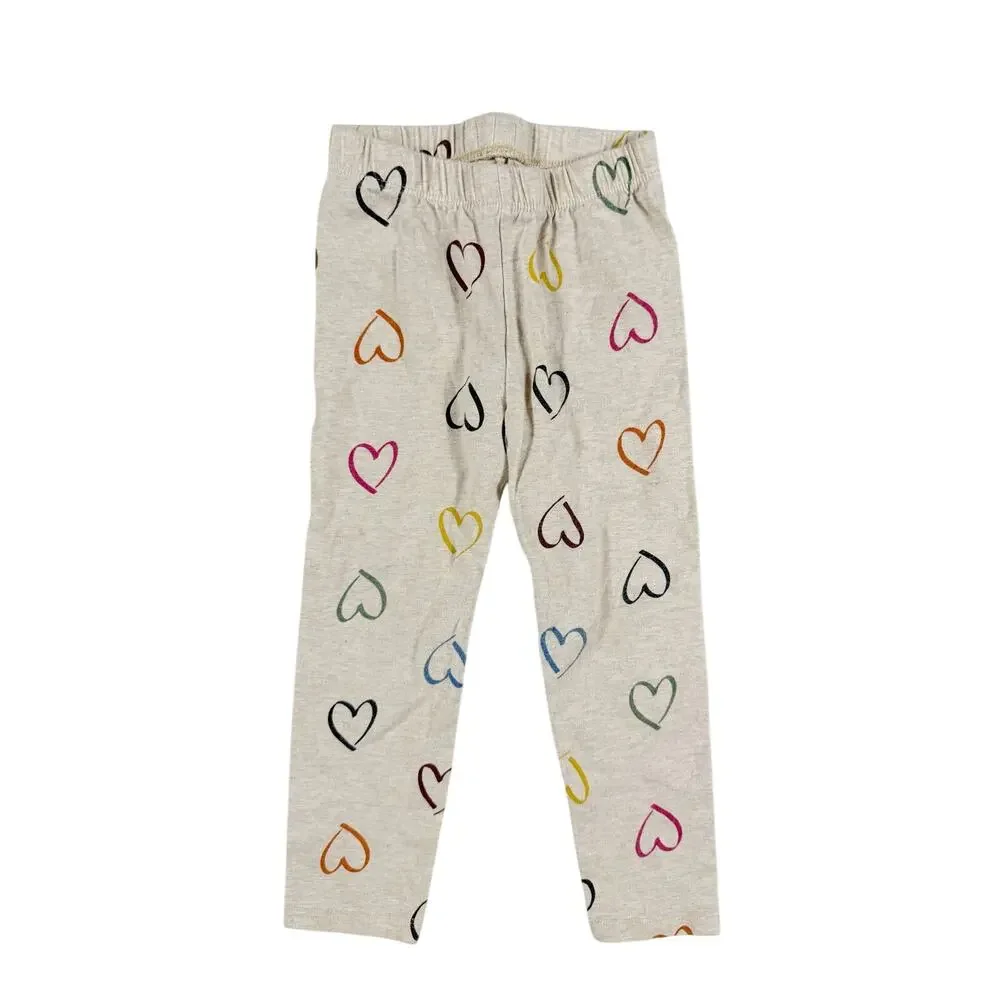 Gap Heart Hoodie Dress & Organic Cotton Heart Leggings Outfit Size 3